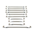 thumbnail image 4 of KLKCMS 10 Pieces Steering Linkage Servo Link Pull Rod Remote Control Car Parts Upgrades Kits for 104020 104006 1/10 RC Crawler Model argent, 4 of 9
