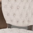 thumbnail image 6 of Noble House Crosswind 33.75" Fabric Dining Chairs , Set of 2, Beige, Brown Wash, 6 of 7