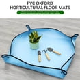 thumbnail image 6 of Ovzne Plant Repotting Mat PVC Oxford Gardening Mats Copper Buckle Changing Mat Succulent Potting Planting Mixing Dirt Mat Potting Soil Plants Mat Indoor Garden Tools (100*100cm/40*40in, Blue), 6 of 6