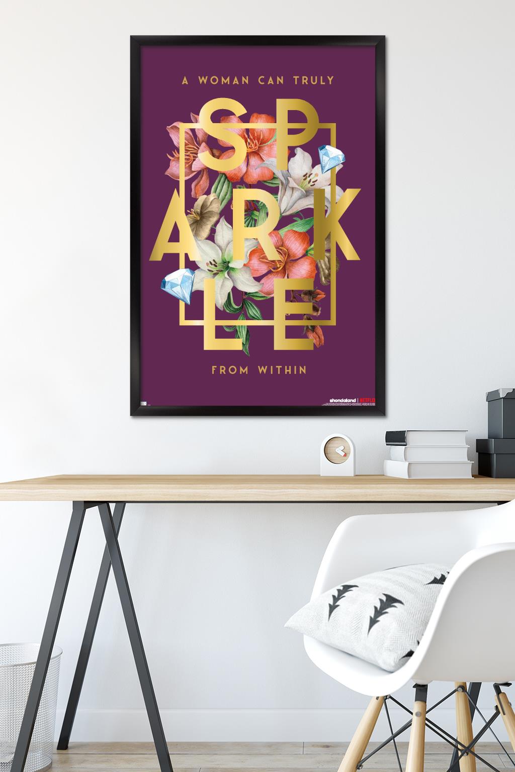 Netflix Bridgerton: Season 2 - Sparkle Wall Poster, 22.375" x 34" Framed