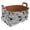 Multicolor 2, variant on Lines Stars Hearts Storage Basket Collapsible Storage Bin, PU Foldable Basket Convenient Box Storage Organizer with Handles for Shelves Office Bedroom Closet Nursery Toys Laundry