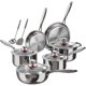 thumbnail image 1 of Batería de Cocina de Acero Inoxidable 316, Juego de Ollas y Sartenes con Wok, 28 Piezas, Tecnología Tricapa Integral Compatible con Inducción y Gas, 1 of 4