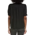 thumbnail image 2 of CeCe womens  Puff Sleeve Ruffle Top, m, Black, 2 of 3