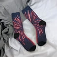 thumbnail image 5 of Sigee Fireworks3 for Contrast Design Soft Moisture-Wicking Socks Crew Casual Athletic Stretchy Loose Middle Tube Socks, 5 of 6