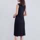 thumbnail image 5 of Vestido de verano para mujer, informal, sin mangas, de longitud media, holgado, tipo chaleco, falda (negro, talla L), 5 of 8