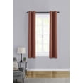 thumbnail image 2 of Mainstays Room Darkening Grommet Curtain Panel Pair, Set of 2, Terracotta, 30"W x 63"L, 2 of 6