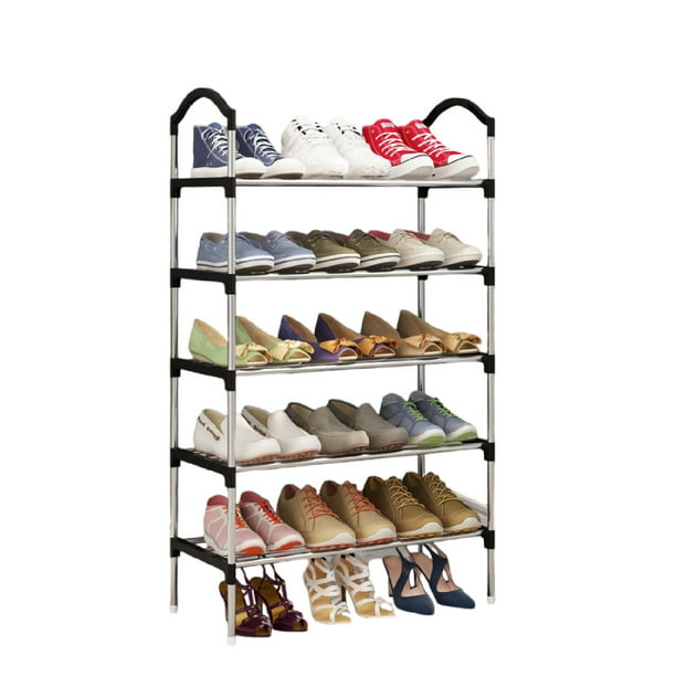 Zapatero con reposabrazos de tubo de acero de 5 capas