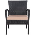 thumbnail image 4 of Safavieh Moore Outdoor Patio 3 Piece Chat Set - Black/Beige, 4 of 13