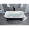thumbnail image 4 of Swcorp FT-AZ115 63 in. Nightshade Solid Surface Freestanding Bathtub in Matte Black, 4 of 7