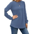 thumbnail image 5 of OutfitShow Sweatshirts for Women Casual Long Sleeve Crewneck Shirts Tunic Tops,Sizes S-3XL, 5 of 8
