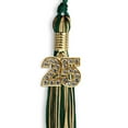 thumbnail image 3 of Endea Graduation Hunter Green/Antique Gold Mixed Color Graduation Tassel with Gold Date Drop, 3 of 10