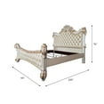 thumbnail image 3 of ACME Vendome California King Size Antique Faux Leather Bed Frame, Antique Pearl, 3 of 6