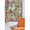 thumbnail image 1 of (Colorful Flower) Spanish Garden Window Film, Multicolor, 45x90 cm, 1 of 5