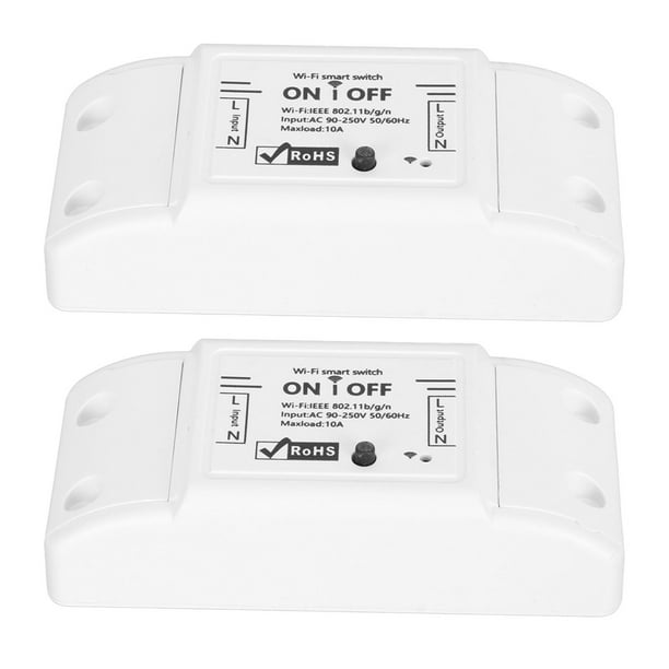 Interruptor Wifi, 2 piezas portátiles retroalimentación de retroalimentación de tiempo real 2.4ghz función de temporizador del interruptor inalámbrico para aires acondicionalados
