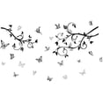 thumbnail image 2 of Black Branch Wall Stickers with Butterflies Vinyl Removable Peel and Stick Wall Decals Art Picture Decorations, 2 of 9