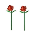 thumbnail image 6 of TRANSLIK Red Rose Building Blocks Roses Flowers Artificial Flowers Botanical Collection Blocks Kit, 6 of 6