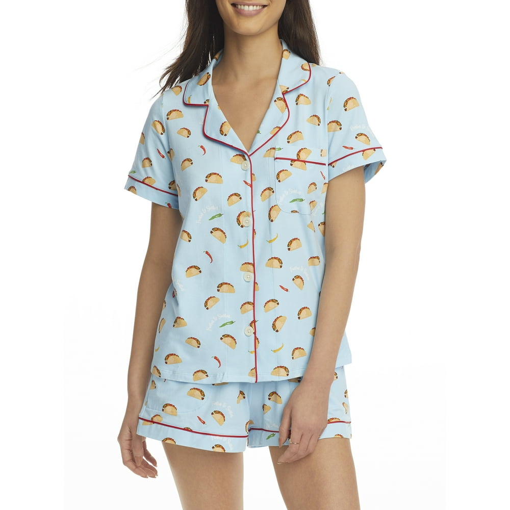 BedHead Pajamas Bedhead Womens I Love Tacos Knit Pajama Set Style