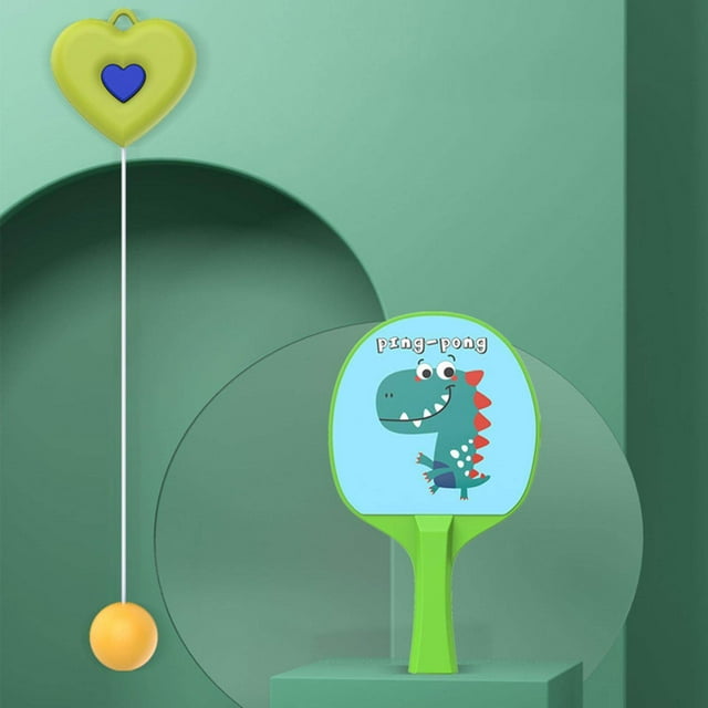 Baohd Entraîneur de Tennis de Table Suspendu Intérieur Auto-Entraînement Ensemble Bouton Portable Vert 1 Pagaie