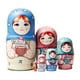 thumbnail image 1 of 6 piezas de muñecas rusas de anidación hechas a mano de madera Matryoshka muñecas coleccionables de arte popular juguetes tradicionales juego decorativo adecuado para regalos de Estilo A, 1 of 9