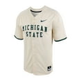 thumbnail image 2 of Men's Nike Natural Michigan State Spartans Replica Vapor Elite Full-Button Baseball Jersey, 2 of 3