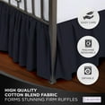 thumbnail image 4 of Ruffled Bed Skirt with Split Corners - Queen, Navy, 14" Drop- Blissford Dust Ruffle, 4 of 7