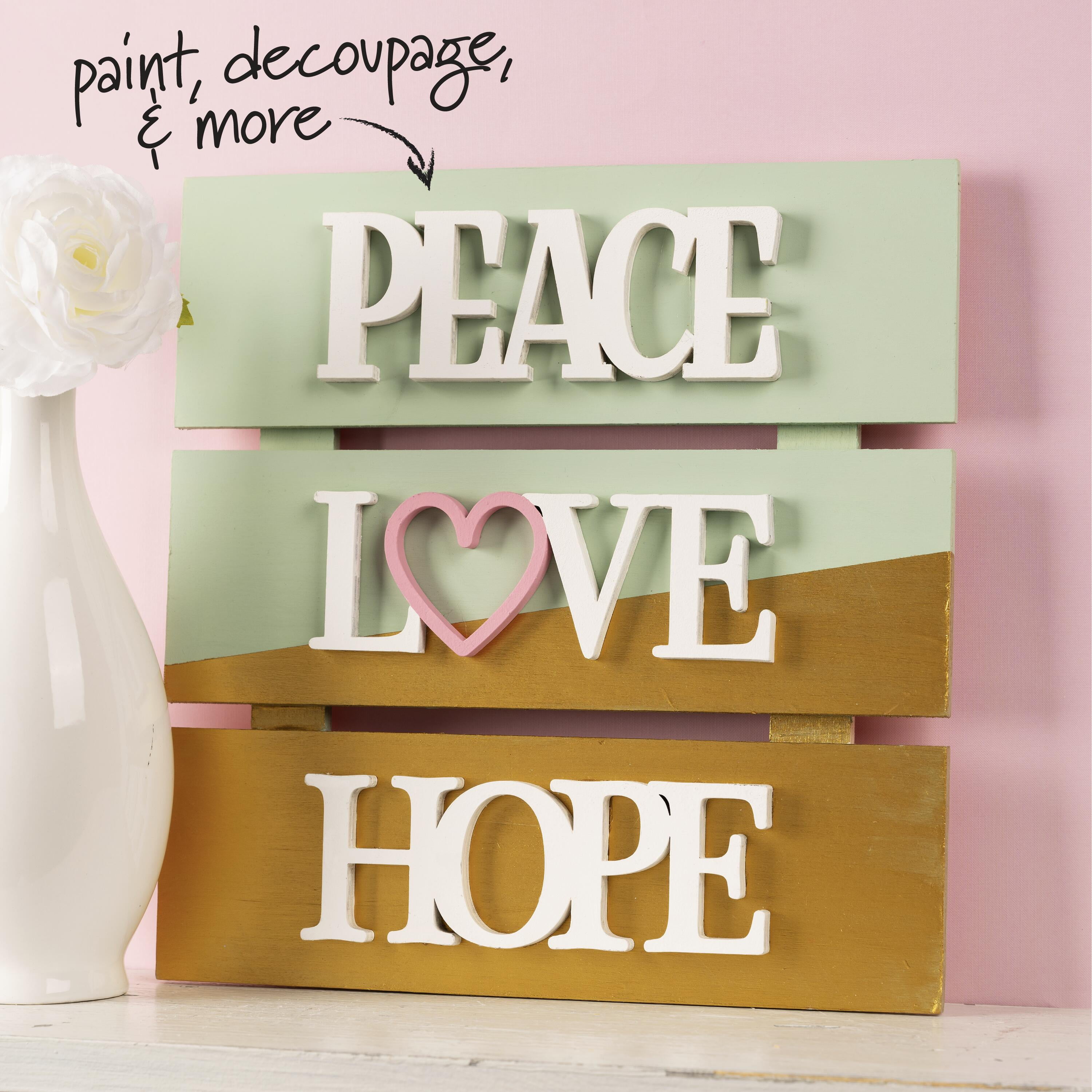 (2 pack) Plaid Unpainted Wood Surfaces, Hope, 7"