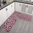 thumbnail image 2 of Pink and Black Of Leopard Print Kitchen Rugs Sets Of 2,Anti Fatigue Kitchen Mat Rugs Non Slip Washable,Decorative Kitchen Floor Mats for Kitchen,Sink,Laundry,17"x30"+17"x47", 2 of 7