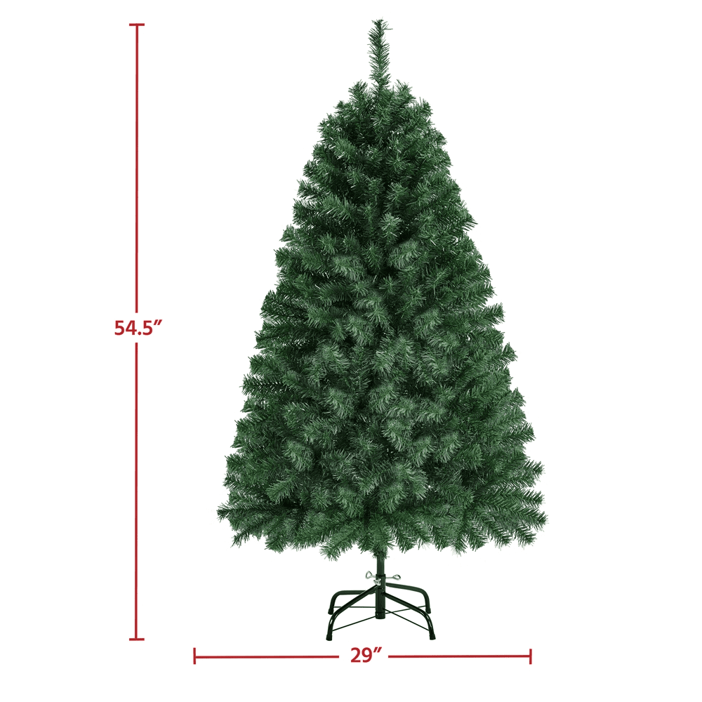 Renwick Green Decorated Spruce Christmas Tree, 4.5ft