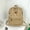 Khaki 1, variant on Preppy Style Women's Corduroy Backpack Casual Large Capacity, Adjustable Strap, Solid Color, Zippered bag with Polyester Lining,Perfect for Everyday Use and Travel