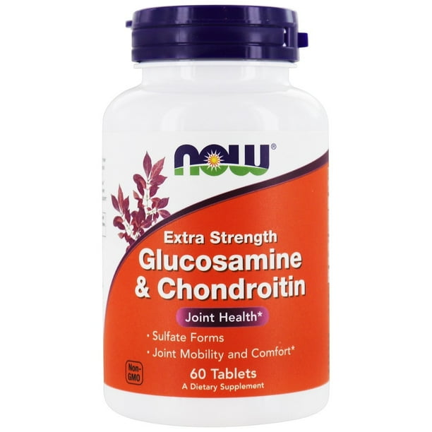 NOW Foods Glucosamine and Chondroitin Sulfate Extra Strength 60