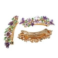 thumbnail image 4 of Unique Bargains Hair Barrettes Accessories for Women Hair Clips Sparkly Rhinestones Hairpin 3 Pcs Purple, 4 of 7
