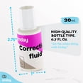 thumbnail image 3 of Enday Liquid Paper White Out Correction Fluid Ink Eraser, 20 ml 2 Pack, 3 of 7