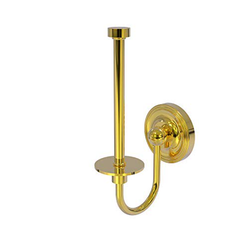 Allied Brass R-24U-PB Regal Collection Upright Tissue Toilet Paper Holder, Polished Brass