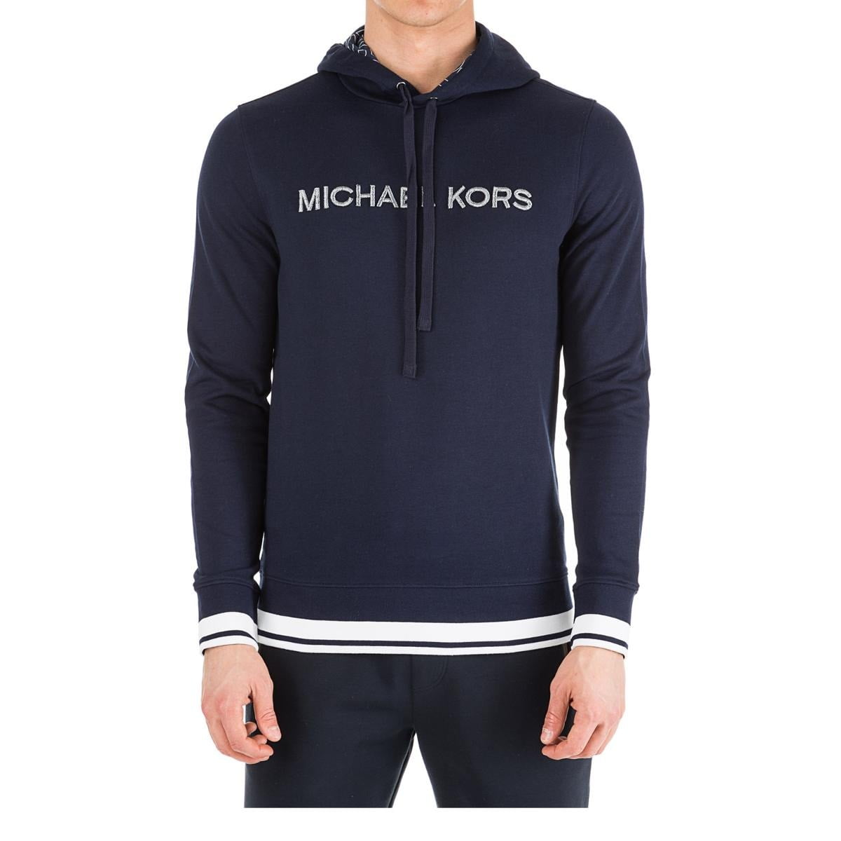 Michael Kors Hoodies & Sweatshirts - Mens Hoodie Navy Embroidered Logo ...