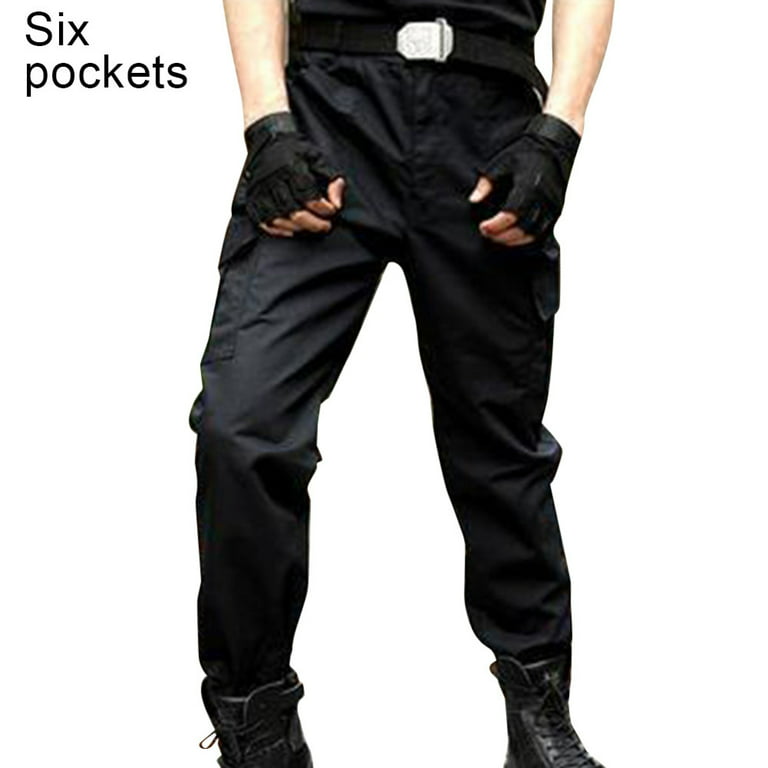 Men's Relaxed Fit Cargo Pant-Reg Mens Hiking Pants Convertible Quick Dry  Lightweight Zip Off Outdoor Fishing Travel S Black Six Pockets 
