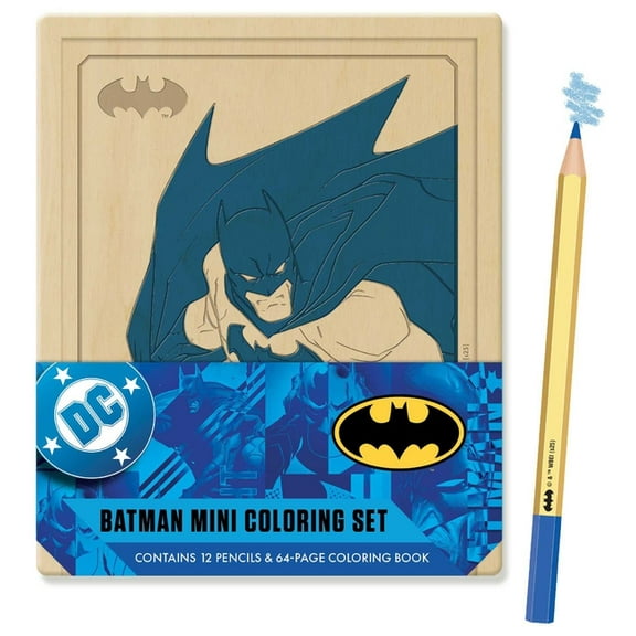 Batman Mini Coloring Set: Contains 64pp Coloring Book and 12 Premium Colored Pencils, (Paperback)