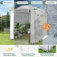 thumbnail image 4 of EAGLE PEAK 8x6 Portable Walk-in Greenhouse Instant Pop-up Fast Setup Indoor Outdoor Plant Gardening Greenhouse Canopy, Front and Rear Roll-Up Zipper Entry Doors and 2 Large Roll-Up Side Windows, 4 of 11