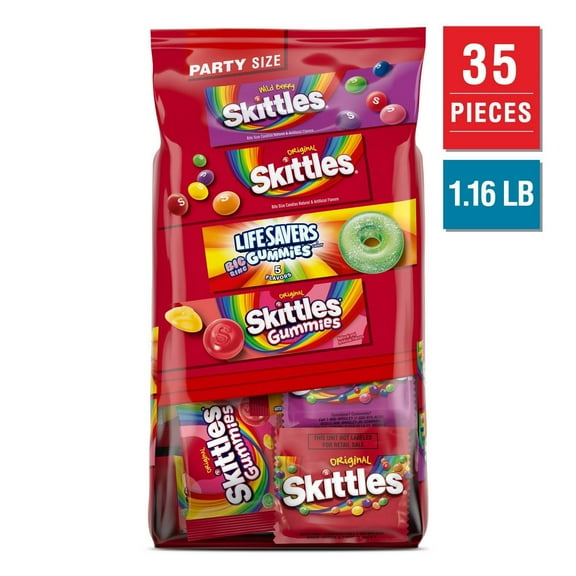 Skittles, Skittles Gummies Life Savers Gummies Candy Variety Bag Party Size - 18.56oz - Pack of 2