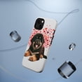thumbnail image 5 of DistinctInk Tough Case for Apple iPhone 14 (6.1" Screen), Compatible with MagSafe Charging - Valentine's Day Tibetan Mastiff Puppy, 5 of 6