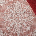 thumbnail image 5 of SAFAVIEH Courtyard Sheridan Floral Indoor/Outdoor Area Rug, Red/Ivory, 5'5" x 7'7", 5 of 6