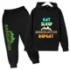 thumbnail image 4 of 2024 Nueva ropa para niños, conjunto de sudadera con capucha y pantalón, zapatillas deportivas, ropa deportiva para niños y niñas, otoño y primavera, 2 piezas, ropa para niñas pequeñas, 4 of 5