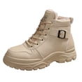 thumbnail image 6 of Mepaouo Women's Winter Snow Boots Fleece Lined Warm Anti Slip Waterproof Ankle Booties(Khaki,6.5), 6 of 7