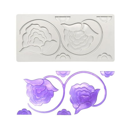 

Kitchen Accessories Baking Tool Cake Decorating Border 3D Engraving Fondant Cake Lace Mat Silicone Cake Mold Chocolate Mould Cupcake Decoration 11