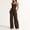🔥 Brown, variant on Sentmoon Jumpsuit Women Outfits for Women Solid Color Regular Fit Spaghetti Strap Date Night Rompers Summer for Travel and Leggings Outfit