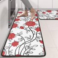 thumbnail image 2 of Kitchen Rugs Sets Of 2,Pioneer Flower Floral Print Pattern Anti Fatigue Kitchen Mat Rugs Non Slip Washable,Decorative Kitchen Floor Mats for Kitchen,Sink,Laundry,17"x47"+17"x47", 2 of 5