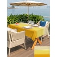 thumbnail image 5 of Outdoor Tablecloth with Umbrella Hole for Patio/Picnic/Party/Camping, Yellow Ombre Waterproof Table Cloth Rectangle Table Cover Washable, Modern Abstract Art Abstract (52"x 70"), 5 of 8