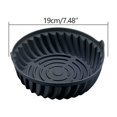 thumbnail image 2 of Reusable Silicone Fryer Basket Liner for Air Fryers | 7.5 Inch Round Pot Insert | Fits 4.2QT & Larger Models | BPA-Free Non-Stick Cooking Accessory | Easy Clean & Dishwasher Safe, 2 of 3