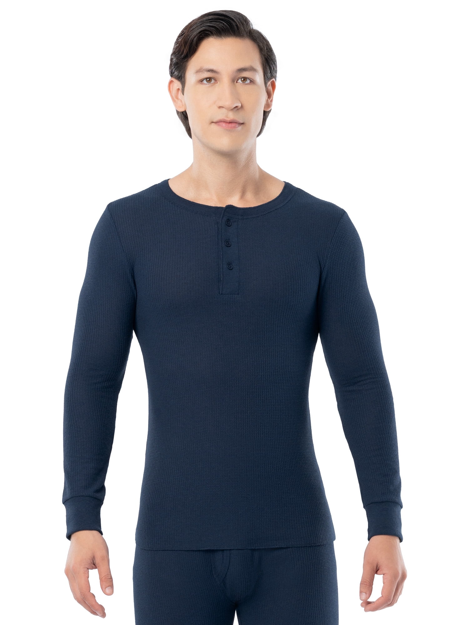 Fruit of the Loom Men's Thermal Waffle Henley Top, 2-Pack, Sizes S-5XL