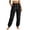 Black|Cinched-Bottom, variant on Corduroy Pants for Women Multi Pockets Drawstring Elastic Waist Comfy Spring Fall Cargo Sweatpants (2XL, Blue)