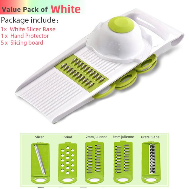 Cortador de verduras Rallador para verduras Rebanadoras Trituradoras Multi Slicer Peeler Zanahoria Fruta 6 en 1 Gadgets Herramientas de corte de verduras Tan Jianjun unisex